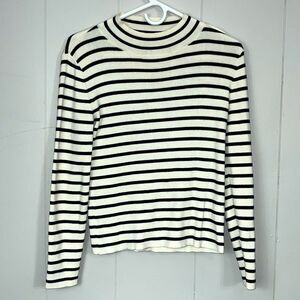 White House Black Market Striped Long Sleeved Sweater Top Size Small